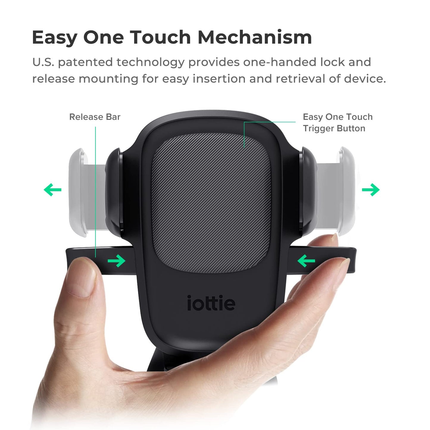iOttie Easy One Touch Signature Dashboard & Windshield Universal Car Mount Phone Holder Desk Stand with Suction Cup Base and Telescopic Arm