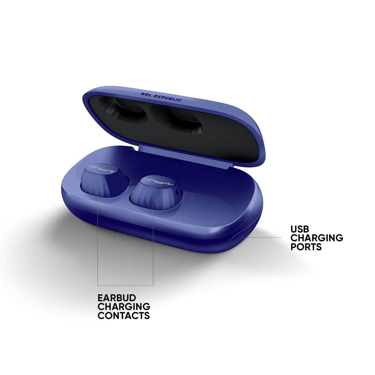 SOL REPUBLIC Amps Air 2.0 Waterproof Wireless Bluetooth Earbuds, blue