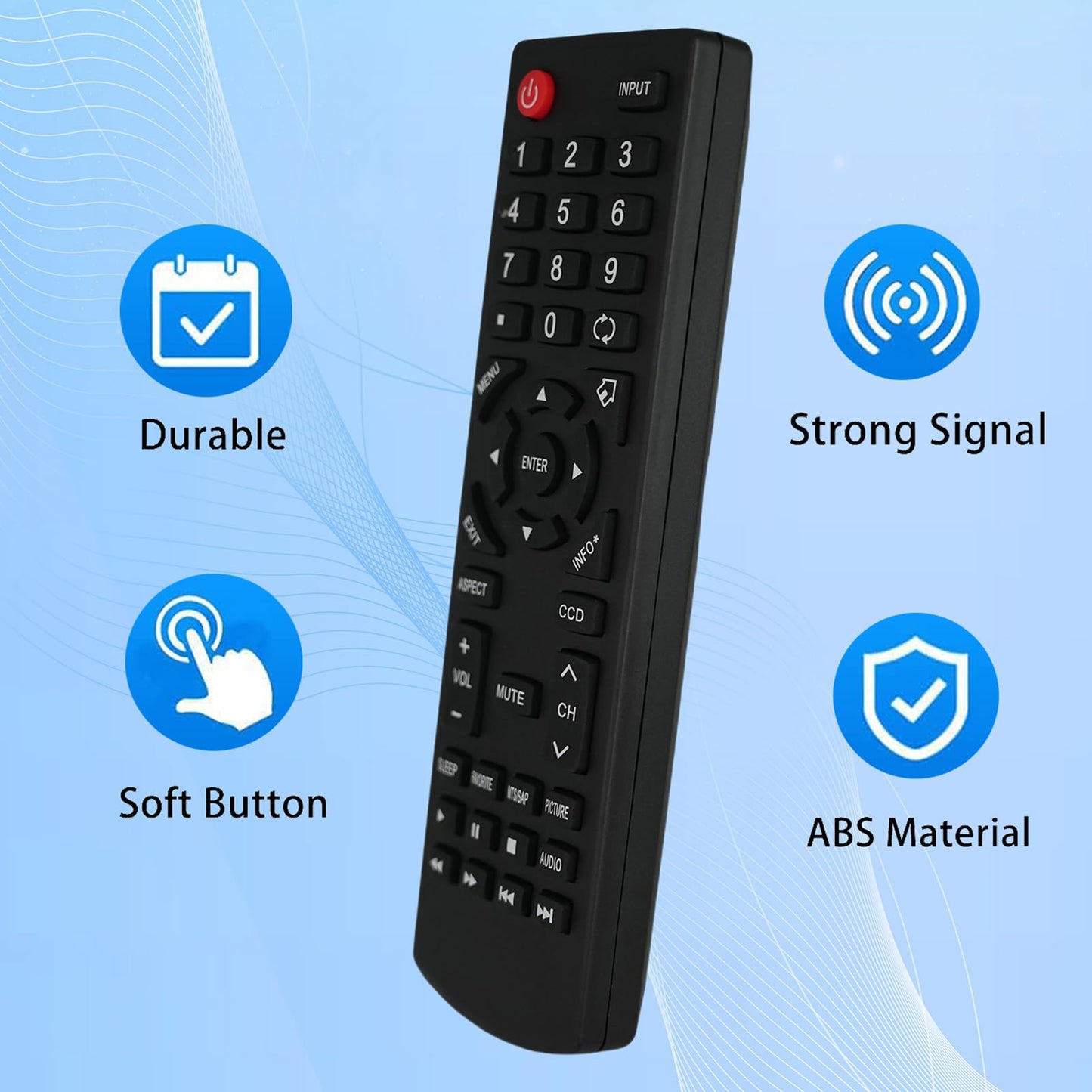 Universal Replacement Remote Control Fit for DYNEX DX-LCD26-09 DX-L32110A DX-L4010A DX-L4210A DX-LDVD2210A DX-19L150-A11 DX-37L130-A11 Plasma LCD LED