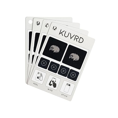 KUVRD Waterbear - Universal Screen Cleaners - Teeny Tiny Cleaning Tools for Your Lenses & Screens - 4-Pack - (4 Patch Sets)