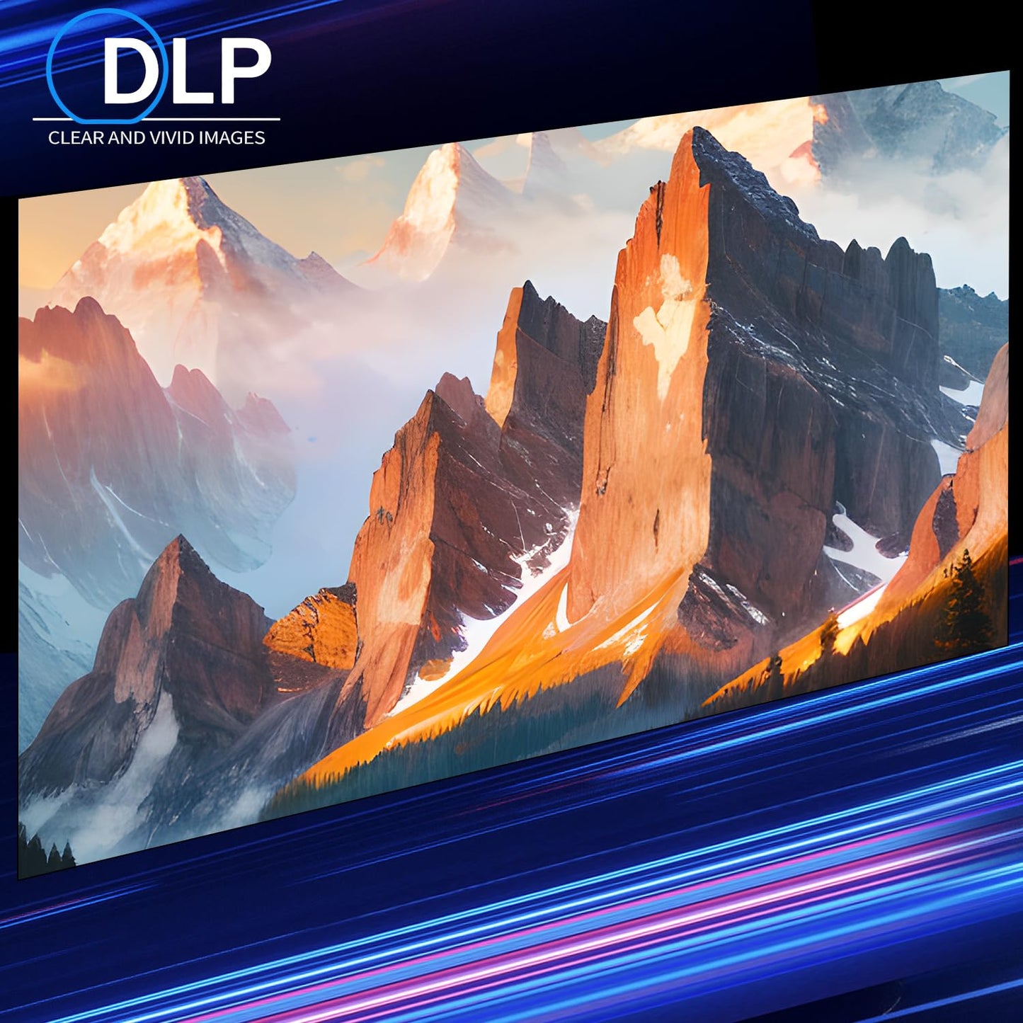 DLP Business Projector 3300 Lumens High Brightness Projector for Office Large and Clear Daytime Display