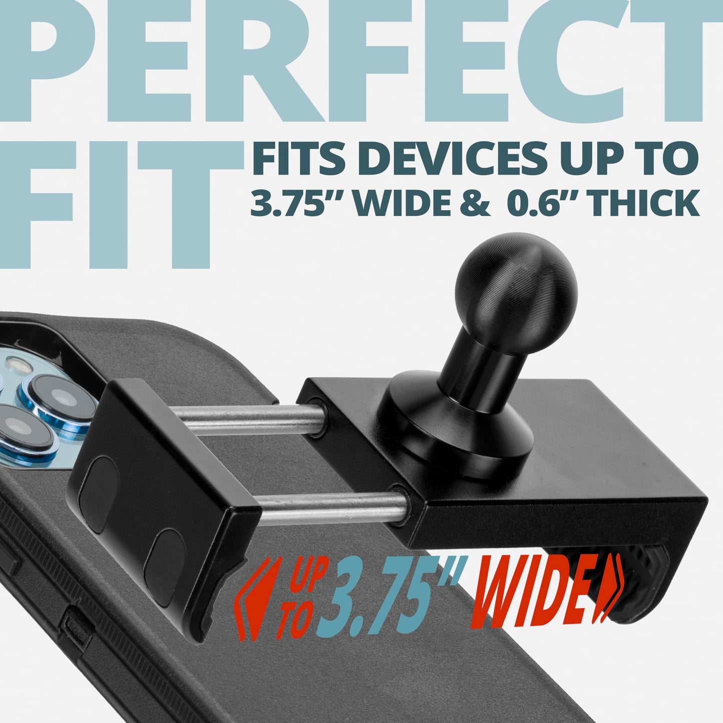 Tackform Enduro 20LITE Phone Holder - Spring Tension Optimized for in Vehicle Use, Truck and Fleet, Rock Crawling | 20mm Aluminum Ball
