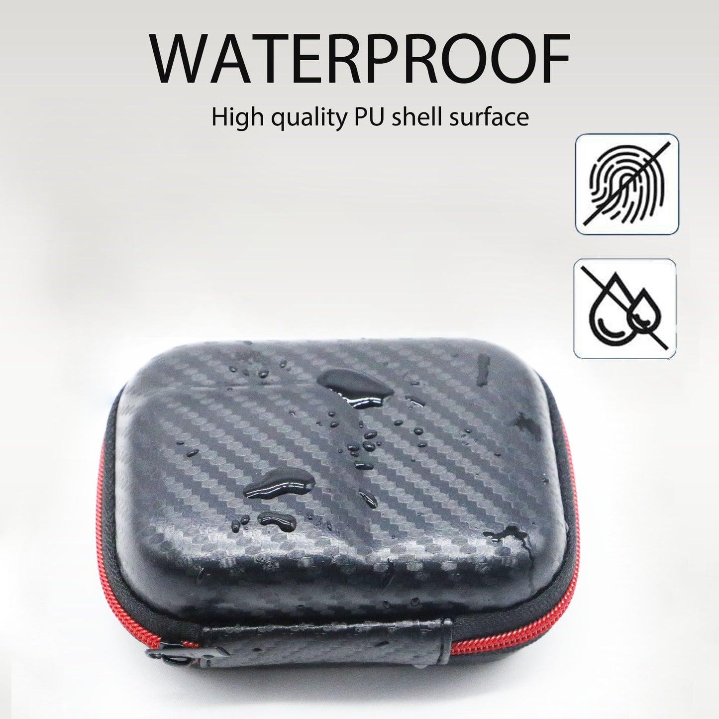 PCTC Hard PU Mini Carrying Case for Go Pro Hero 13 Black,Travel Portable Storage Bag for GoPro Hero 12/11/10/9/DJI Osmo Action,Campark,AKASO,YI Action