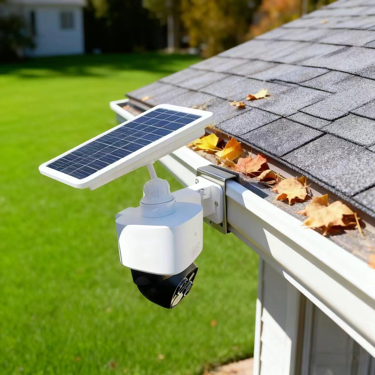 Gutter Mount Bracket for eufy Security SoloCam S340 No-Drill Stainless Steel Solar Camera Holder with Anti-Rust Screws Compatible with eufy Outdoor IP