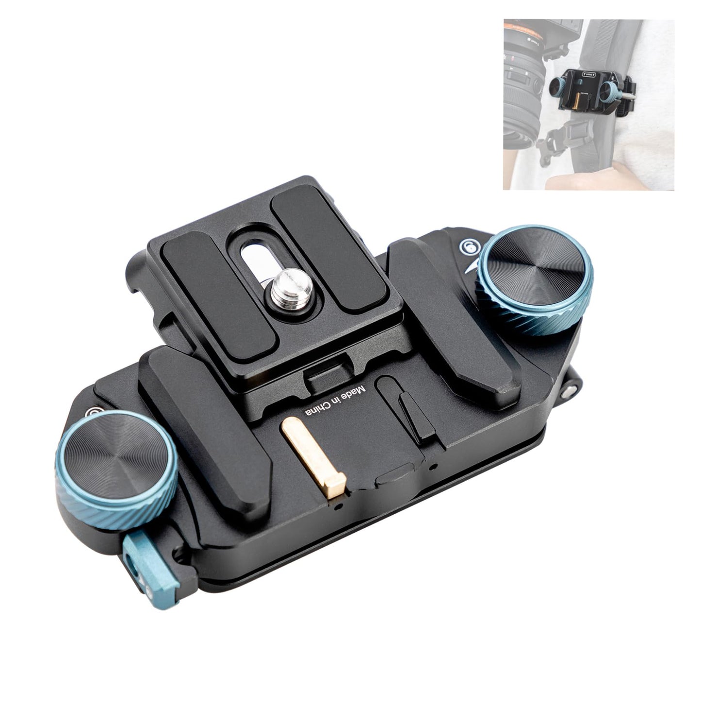 Fotopro RZ-5 Quick Release Camera Mount, Backpack Strap Mount with 1/4 Screw, Adapter for DSLR/Mirrorless Camera Tripod Stabilizer Handheld Gimbal