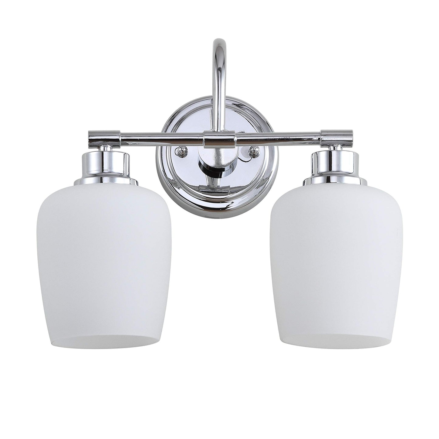SAFAVIEH SCN4051A Rayden Chrome 2-Light Bathroom (LED Bulbs Included) Sconce