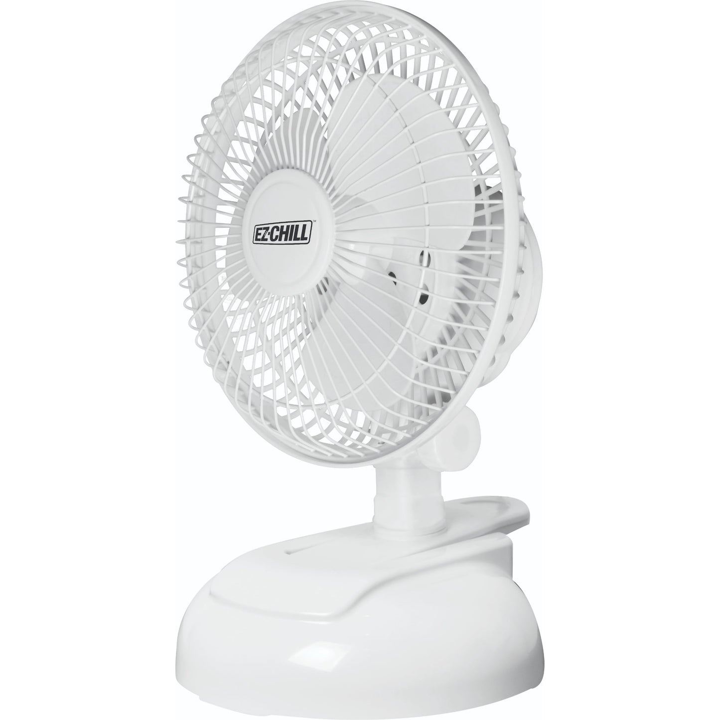 EZ-CHILL Personal Clip or Desk Fan with Removable Base, Portable Mini Bedroom Fan, 6 inch, 2 Speed, Strong Clamp, Firm Grip, Airflow 6.53 ft/sec