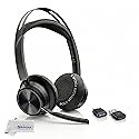 Poly Voyager Focus 2 UC Bluetooth Wireless Headset, USB-C, Connects to Deskphone, PC, Mac, Cellphone Work Calls - Compatible with Teams, Zoom…