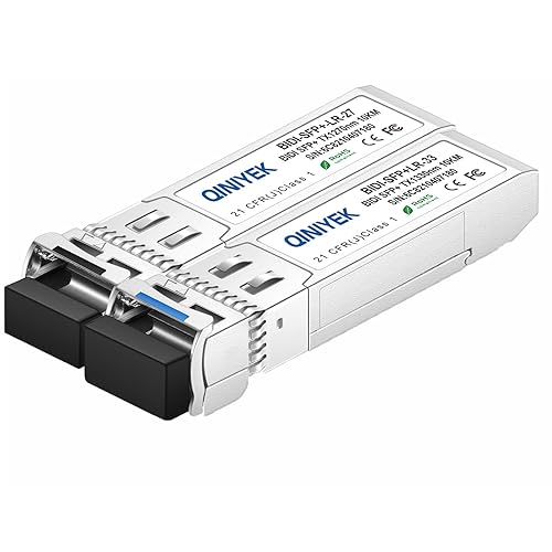 A Pair of 10G SFP LR BIDI Module, BIDI GBIC 1330nm-TX/1270nm-RX, SMF, up to 10 km Compatible with Cisco SFP-10G-BXD-I/SFP-10G-BXU-I, for Cisco