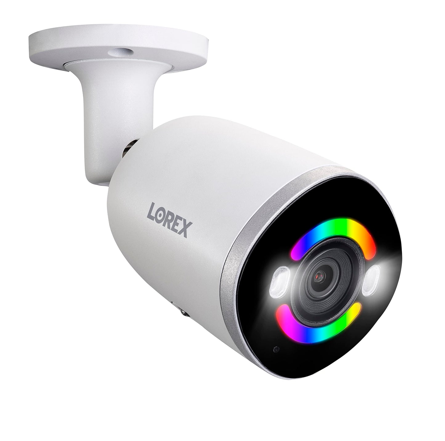 Lorex 4K Smart Security Lighting Deterrence Bullet AI PoE IP Wired Camera with Smart Motion Detection Plus and IP67 Weatherproof Rating