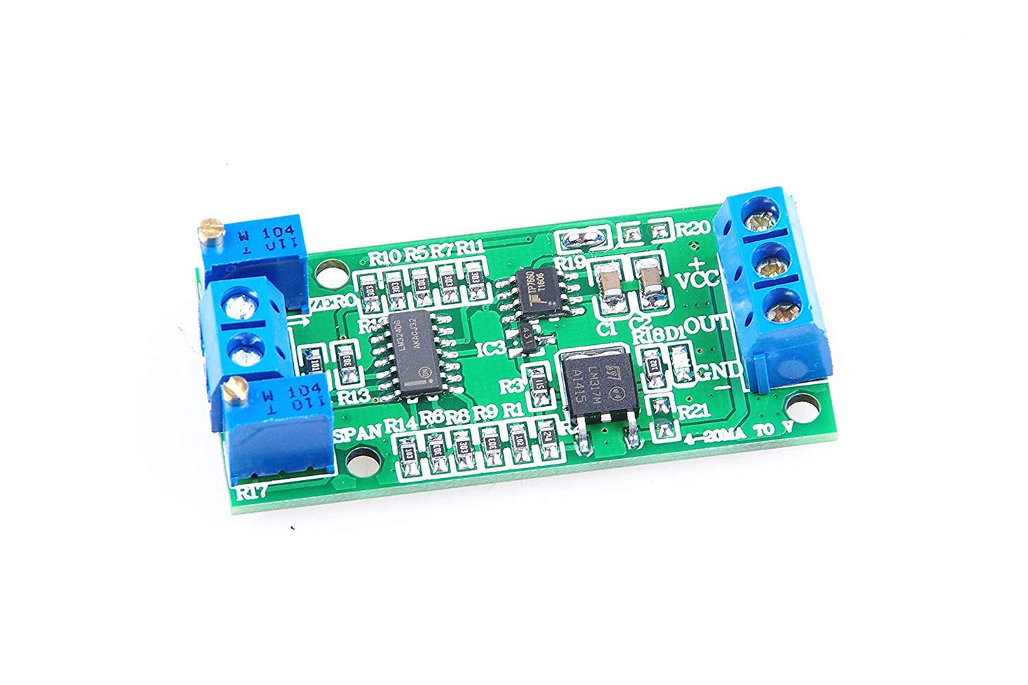 KNACRO 4-20mA to 0-10V Current to Voltage Transmitter Signal Module Linear Conversion