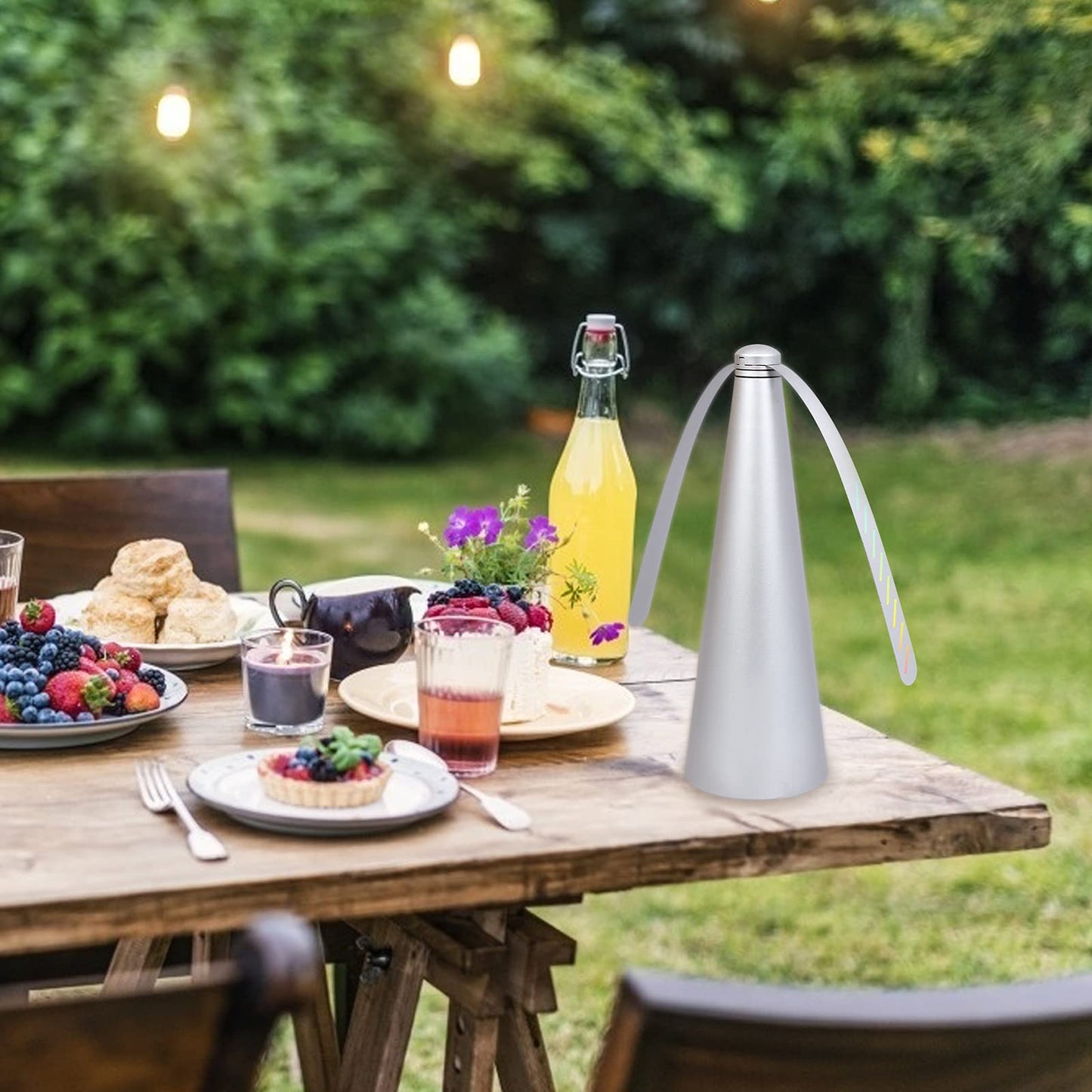 PIOPIAONIU 5 Pcs Table Fly Fans for Indoor and Outdoor Food Fans for Restaurant,Home Party