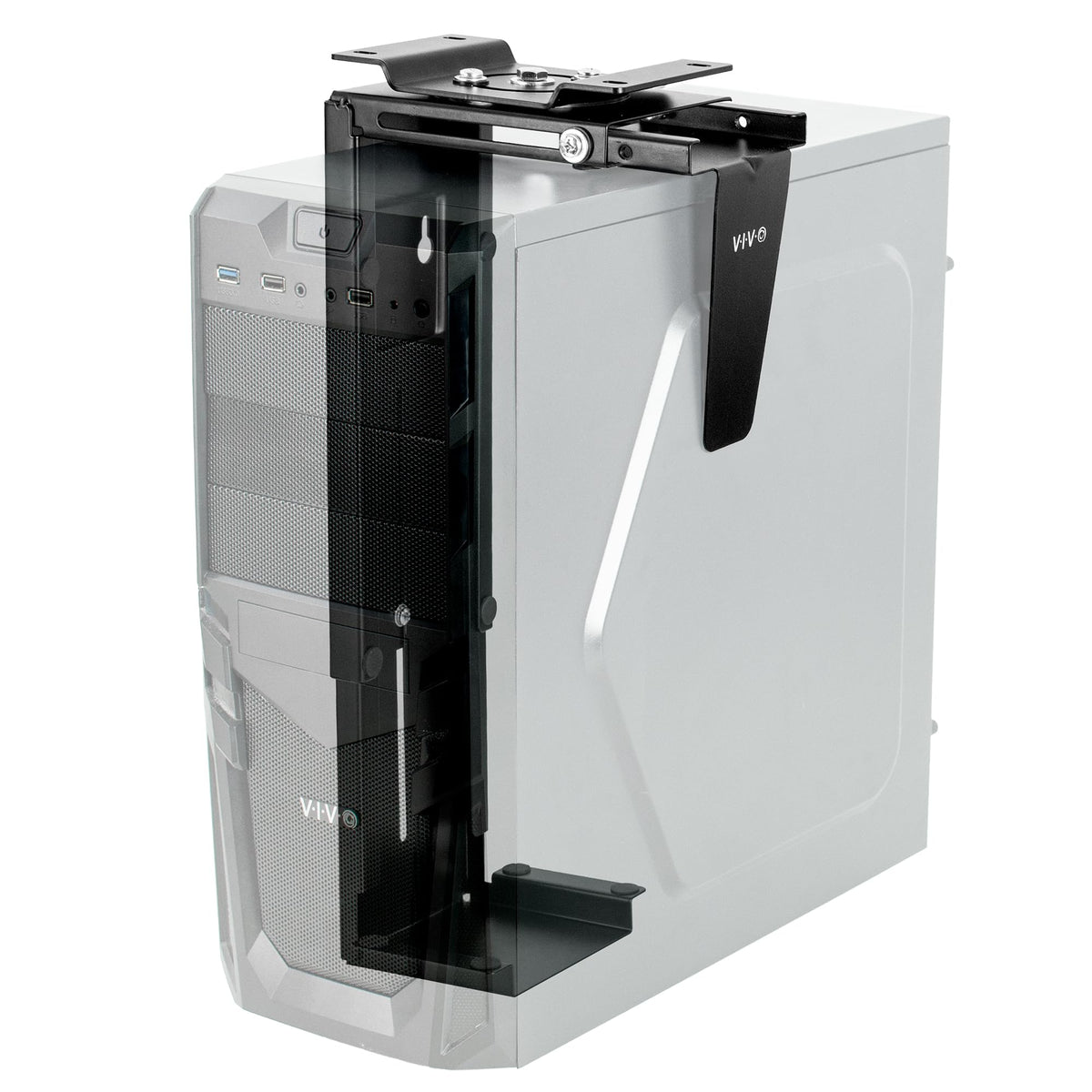 VIVO Black Under Desk and Wall Office PC Mount, MOUNT-PC01