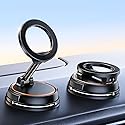 xuenair Vacuum Phone Holder for Car Dashboard Navigation Phone Holder Mount Magnetic, 360 Rotatable Hands Free Magsafe Car Mount Suction for Dash