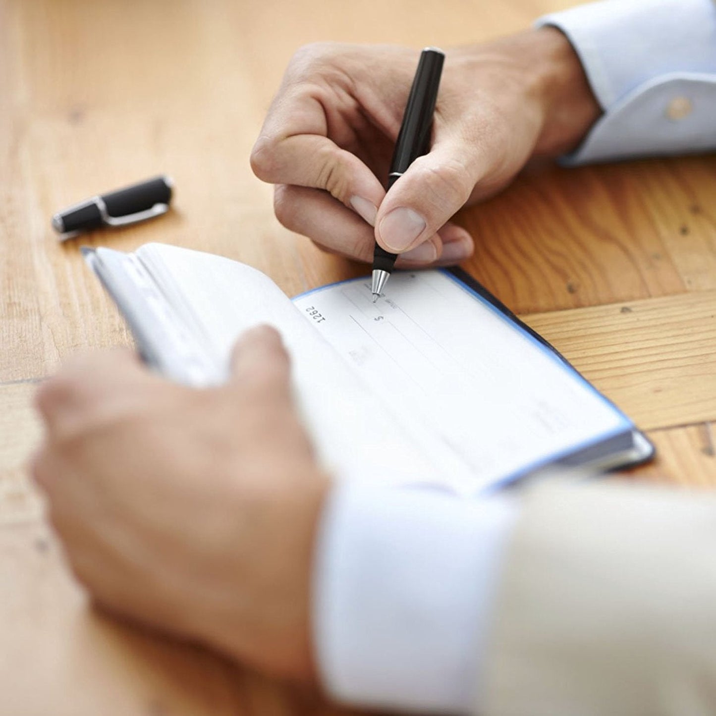 HISCOW Leather Checkbook Cover for Women & Men - Italian Calfskin (Wine Red)