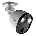 Swann Outdoor Home Security Camera, Spotlight, Weatherproof, Color Night Vision, Heat & Motion Sensor Light, 2-Way Talk and Siren, SWIFI-SPOTCAM-GL