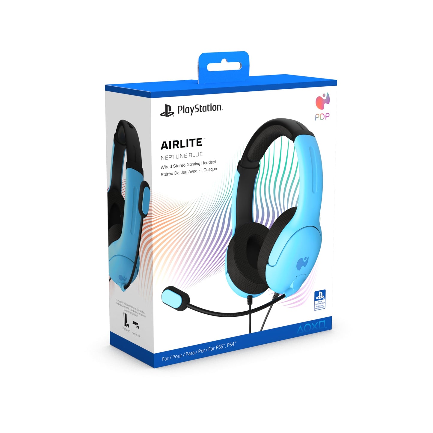 PDP AIRLITE Wired Stereo Gaming Headset, Officially Licensed by Sony PlayStation 5, PS5/PS4/PS3/PC, Lightweight Durable Headphones, 3.5mm Audio Jack