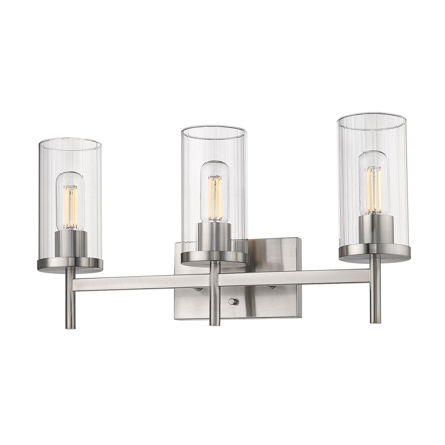 Golden Lighting 7011-BA3 PW-CLR Winslett Bath Fixture, Pewter