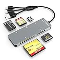 Memory Stick pro Duo Adapter - 5 in 1 SD/TF/MS/CF/XD Card Reader for PC/Android/Lightning Device, Aluminum Multi Memory Card Reader USB C Lightning