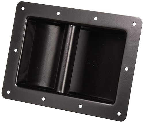 Audio2000'S ACC5902 Recessed Steel Bar Handle for Speaker, Case, and Cabinet (Width: 8-5/8 Inches; Height: 6-3/8 Inches)