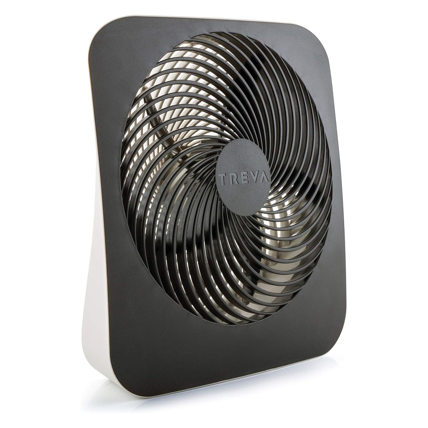 Treva 10 in Portable Fan Battery or AC Powered 2-Speed Desk Fan Black