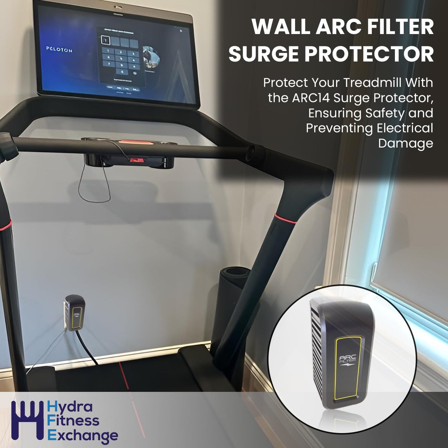 Hydra Fitness Exchange Wall ARC Filter Surge Protector - MPN ARC14 - Protects Treadmills & Fitness Machines from Power Surges & Electrical Damage