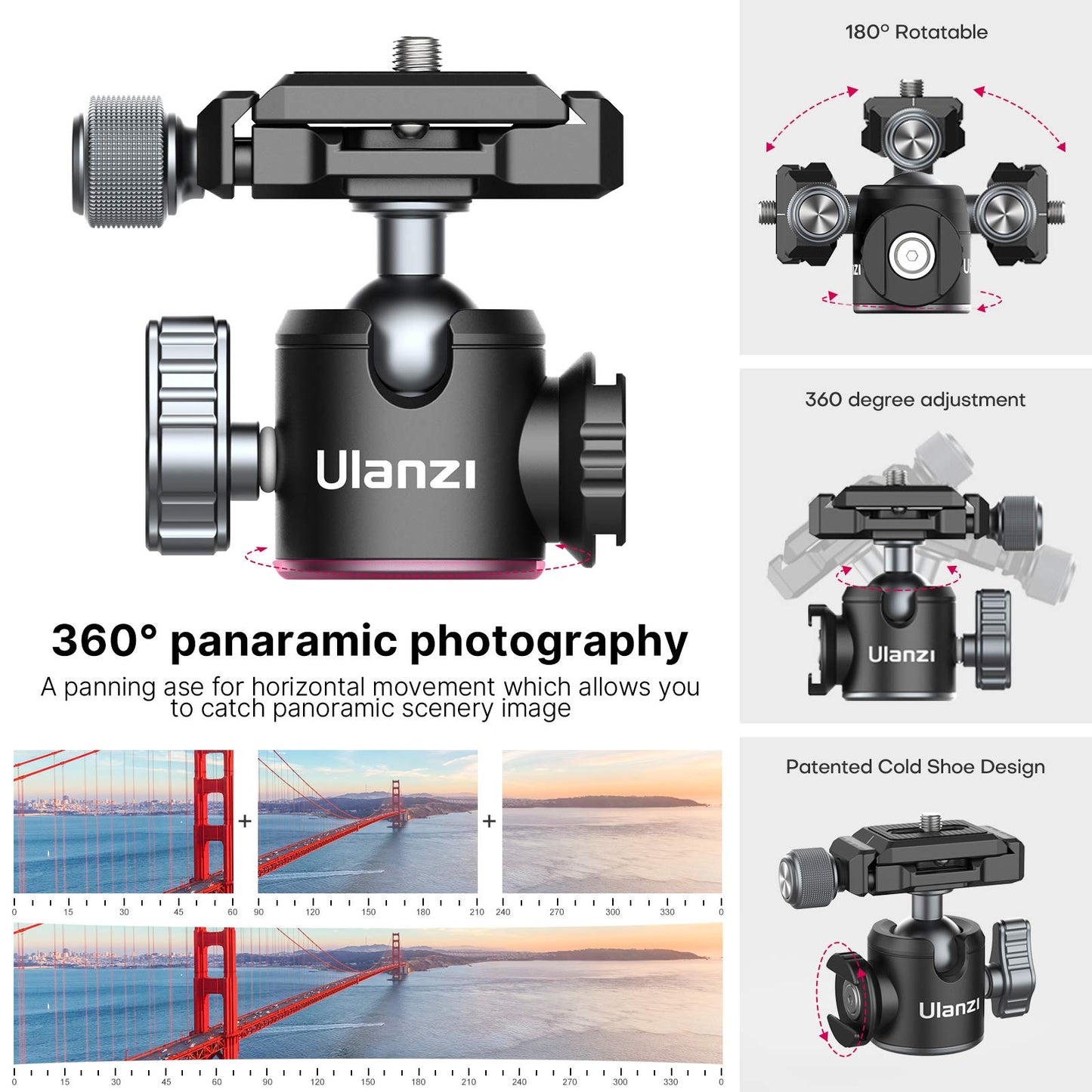 Portable Desktop Mini Tripod PICTRON MT-24 Compact Camera Tripod Aluminum Alloy with 360° Ball Head,1/4 inches Quick Release Plate for DSLR Camera
