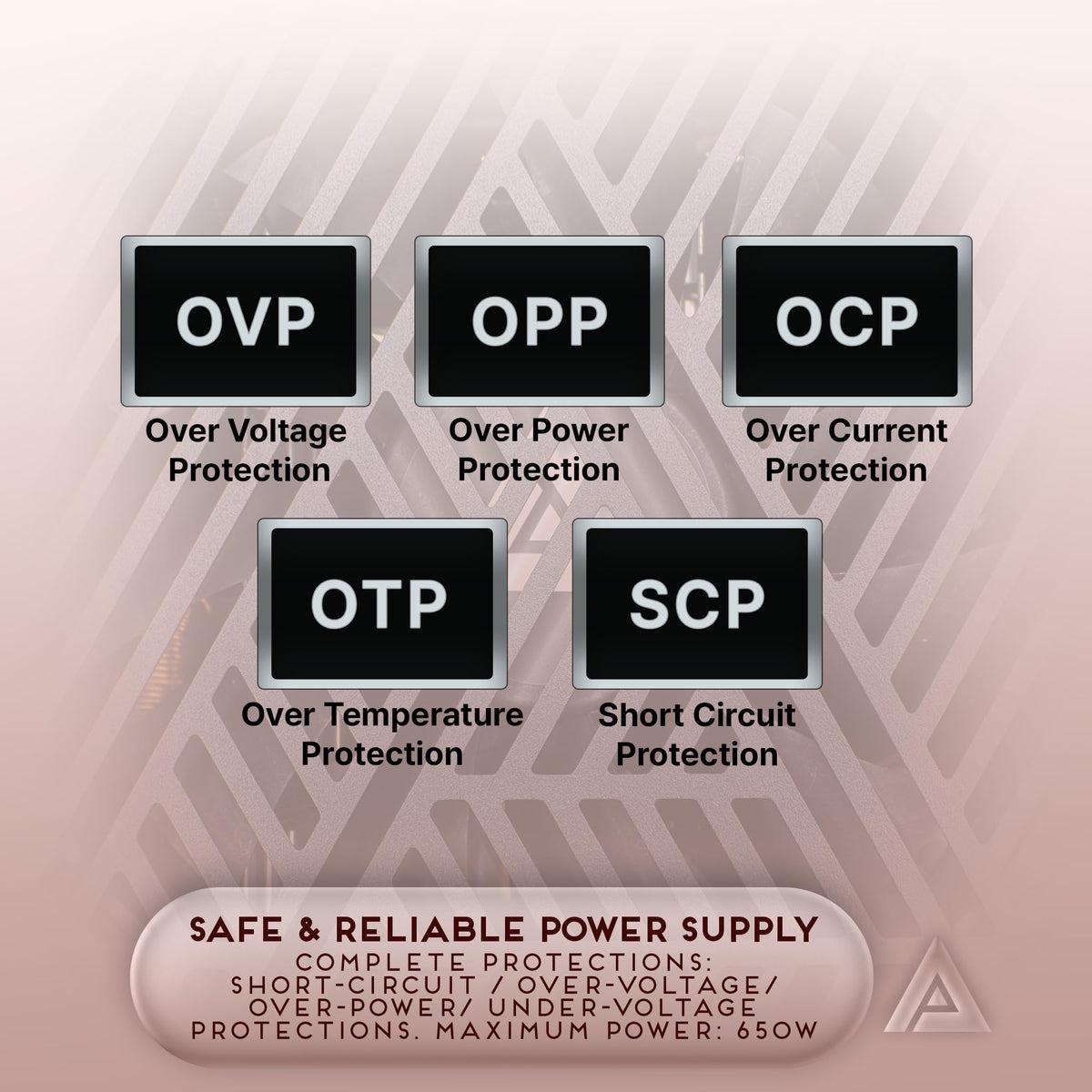 Apevia ATX-SL650W Soul 650W Fully Modular, ATX Active PFC, DC to DC Converter Design, 140mm Silent Fan, RoHS Compliance, Gaming Power Supply