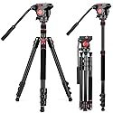 Victiv Camera Tripod, 72" Video Tripod with Fluid Head, Aluminum Heavy Duty Tripod with Carry Bag, Professional Camera Tripods & Monopods, Compatible
