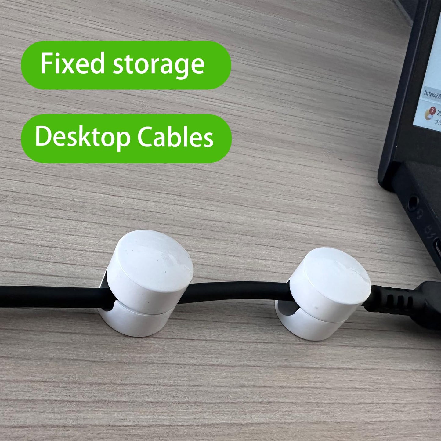 Cable Accessory Organizer Aluminum Wire Organizer Cable Management Clamps Home and Office Cable Management Clamps Sturdy Stylish Durable 3pcs(White)