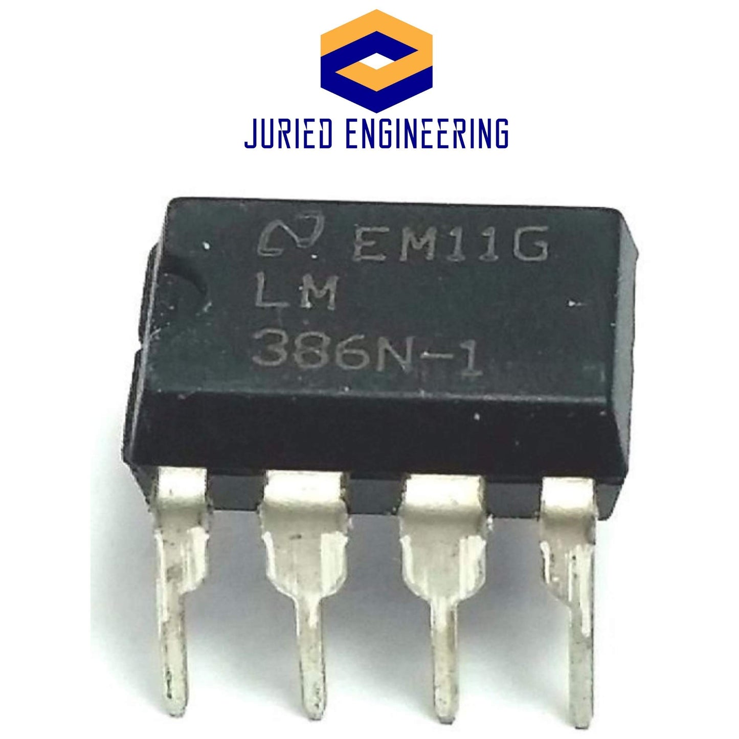 Juried Engineering LM386N-1 LM386 Wide Input Voltage Low Power Audio Amplifier with Internal Gain DIP-8 Breadboard-Friendly (Pack of 3)