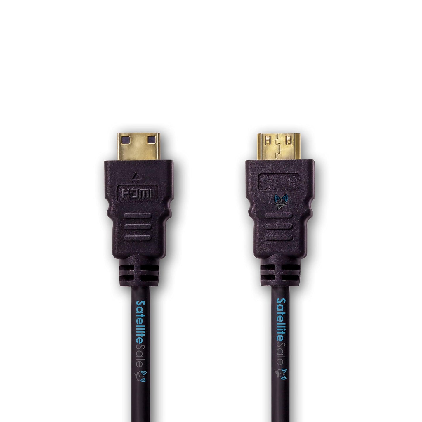 SatelliteSale Digital 1.4 Mini HDMI to HDMI Cable Universal Wire 4K/30Hz 10.2Gbps PVC 2160p Black Cord 15 Feet