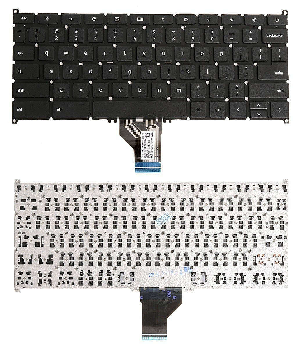 New Laptop Keyboard (Without Frame) Replacement for Acer Chromebook C720 C720P C720-2848 Series P/N:9Z.NB0SQ.001 NSK-RA0SQ 01, US Layout Black Color