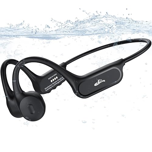 Swimming Headphones, Bluetooth 6.0 Bone Conduction Headphones, IP68 Waterproof Swimming Headphone Underwater for Swimming, Sport Open Earphones
