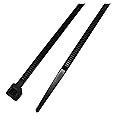 South Main Hardware 848101 1000-Pack 4 Inch Cable Ties, Black 1,000-Pack, 18-Lb Test, Small, Black Uv