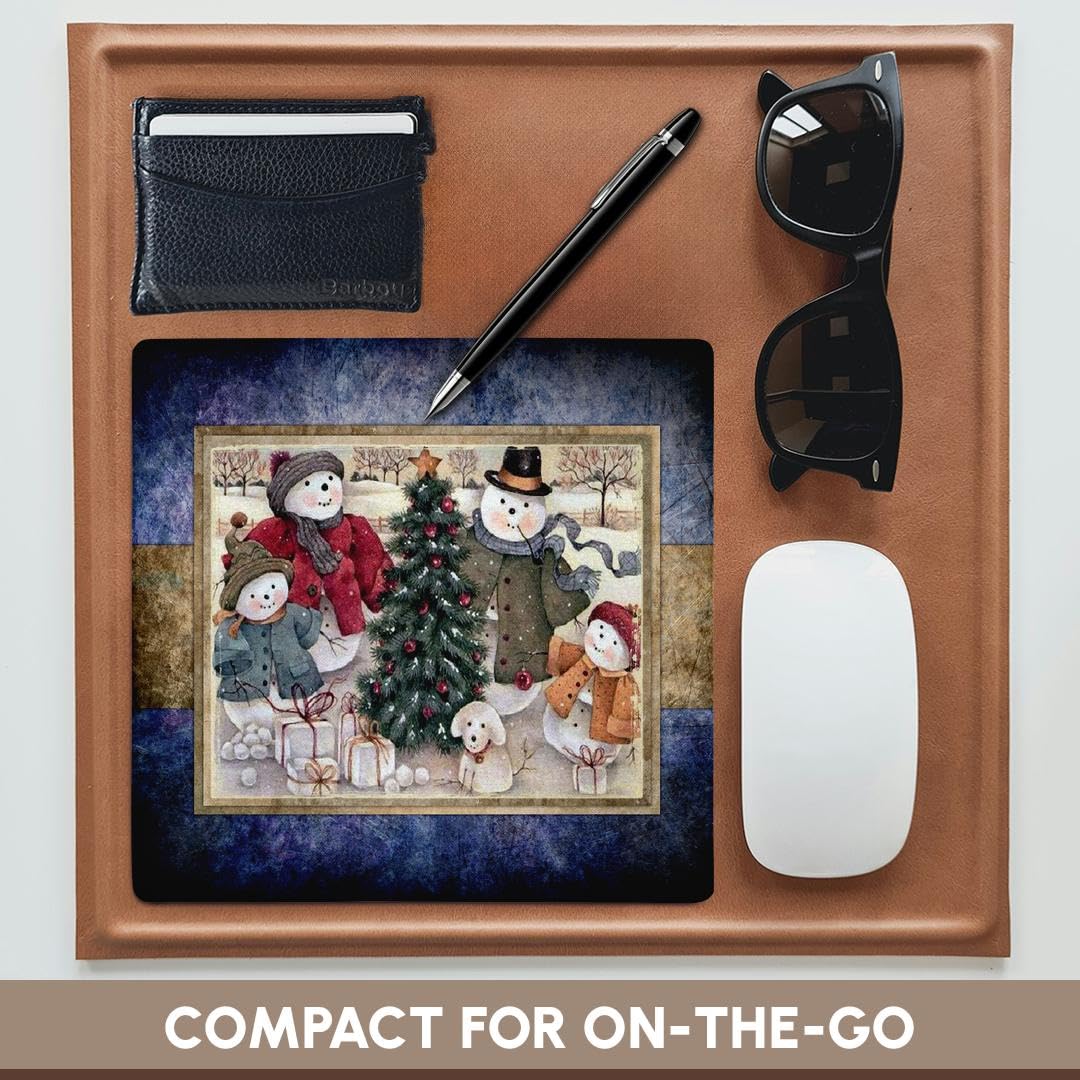 3dRose LLC 8 x 8 x 0.25 Inches Mouse Pad, Snowman Family (mp_34111_1)