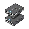 StarTech.com 4 Port Gigabit Midspan - PoE+ Injector - 802.3at and 802.3af - Wall-mountable Power over Ethernet Midspan , TAA (POEINJ4G)