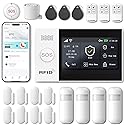 WiFi Wireless Alarm System for Home Security - 24/7 Protection Smart Home Devices 4.3" Touch Screen, GSM/4G+WiFi, App Instant Alerts, No Monthly Fee