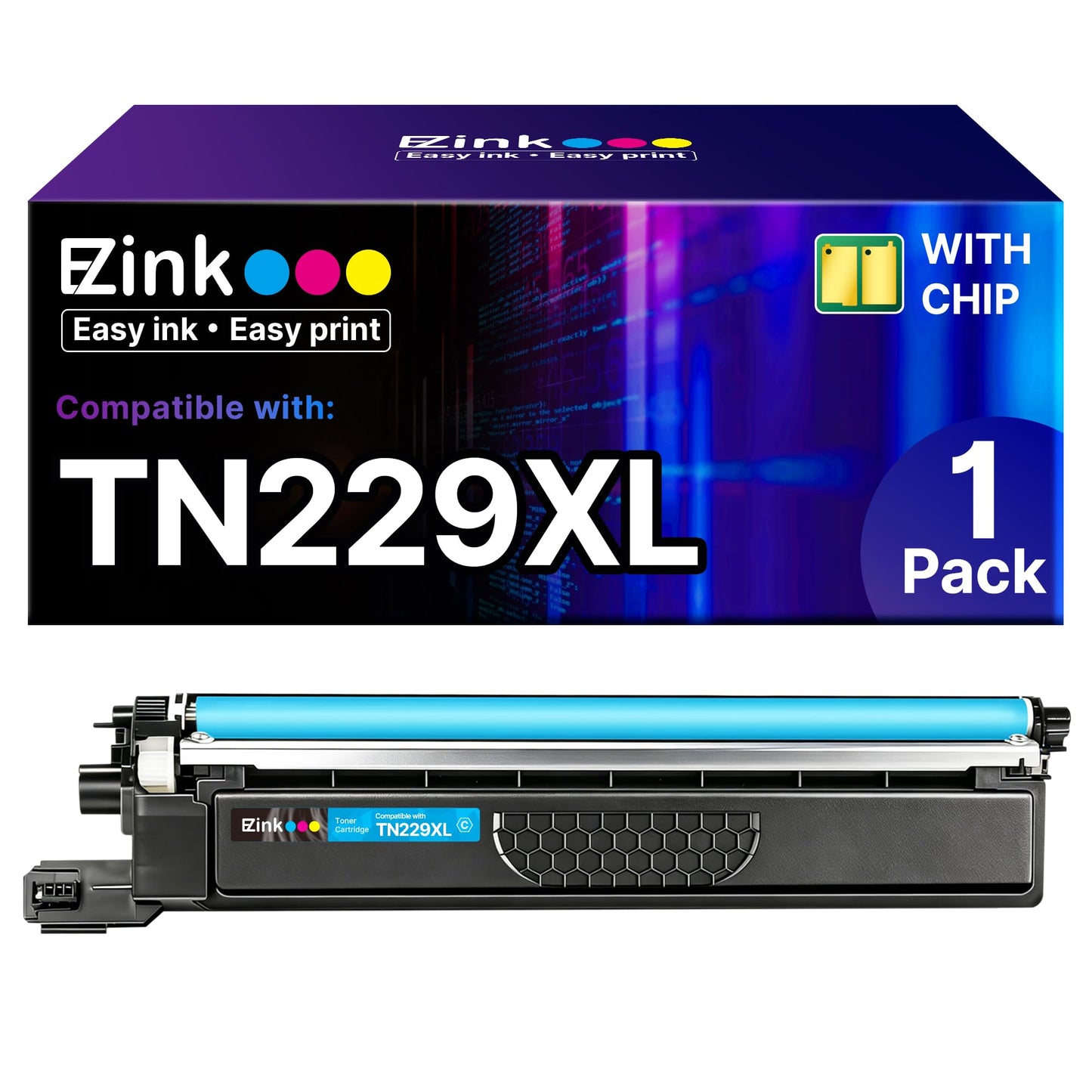 E-Z Ink Compatible Replacement for Brother TN229XL Toner Cartridges 1Cyan