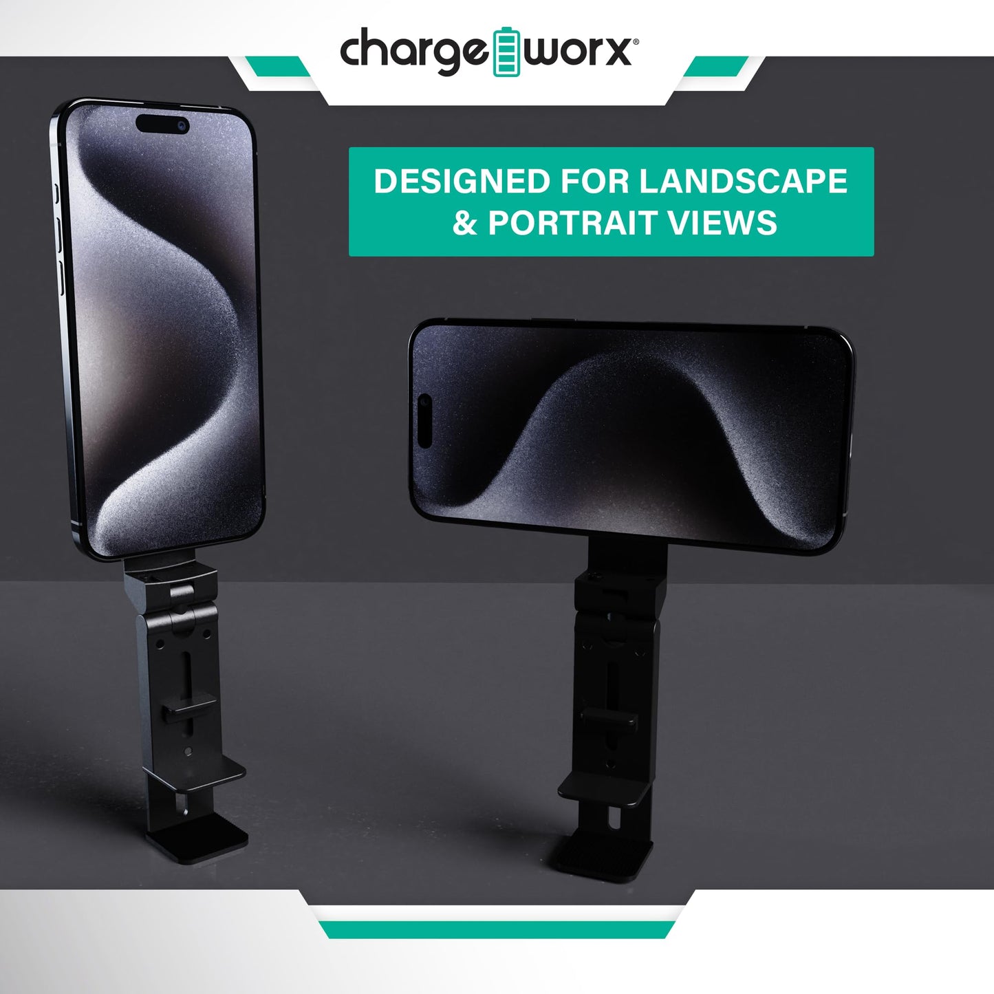 CHARGEWORX Magnetic Phone Holder for Airplane, Foldable Travel Mount with Clamp and 360 Rotation, MagSafe Compatible iPhone 17 Pro Max and Android
