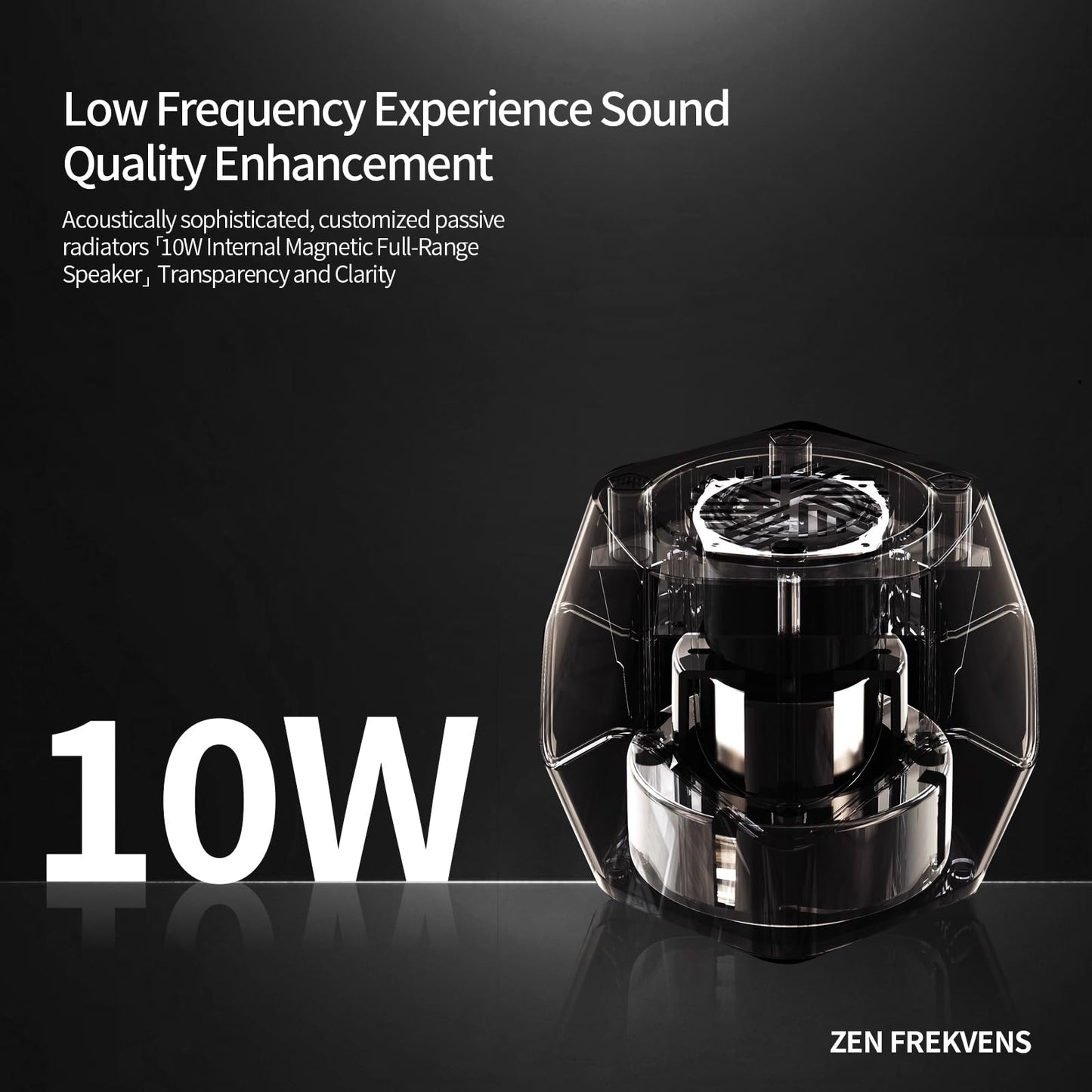 ZenFrekvens Dynamic Ferrofluid Bluetooth Speaker with Rhythm LED Light & Dancing Liquid Display - Interactive Audio Visualizer for Gaming, Desktop