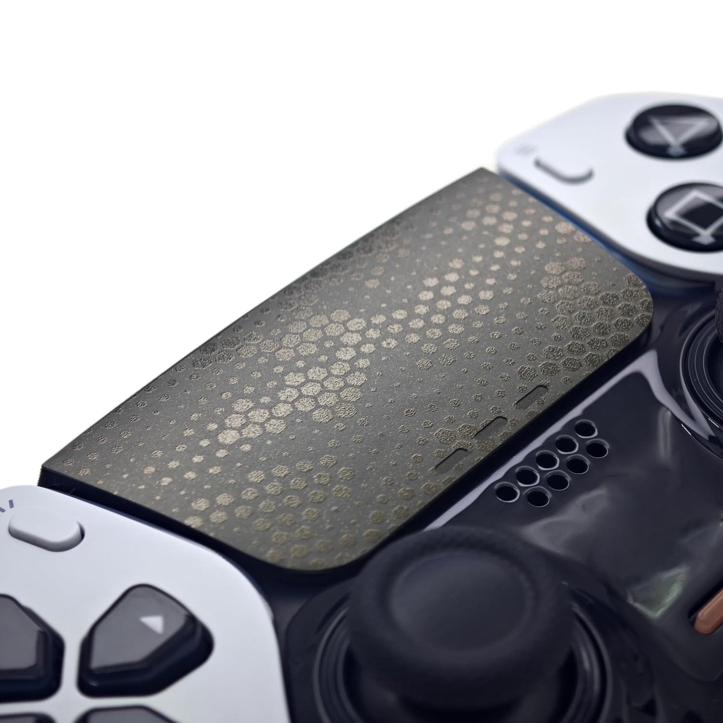 Touchpad Protector PS5 Dualsense/Edge Enhanced Texture Skin Compatible with PlayStation 5 Dualsense/Edge (Snake Scale - Black, PS5Edge(2pcs))