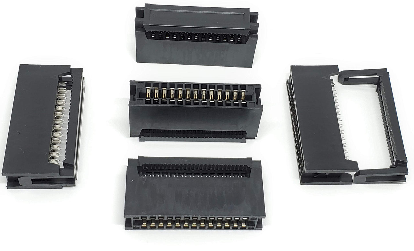 PC Accessories 26 Pins 2.54mm IDC Card Edge Connector for 1.27mm Flat Ribbon Cable, 26P CE26 5-Pack