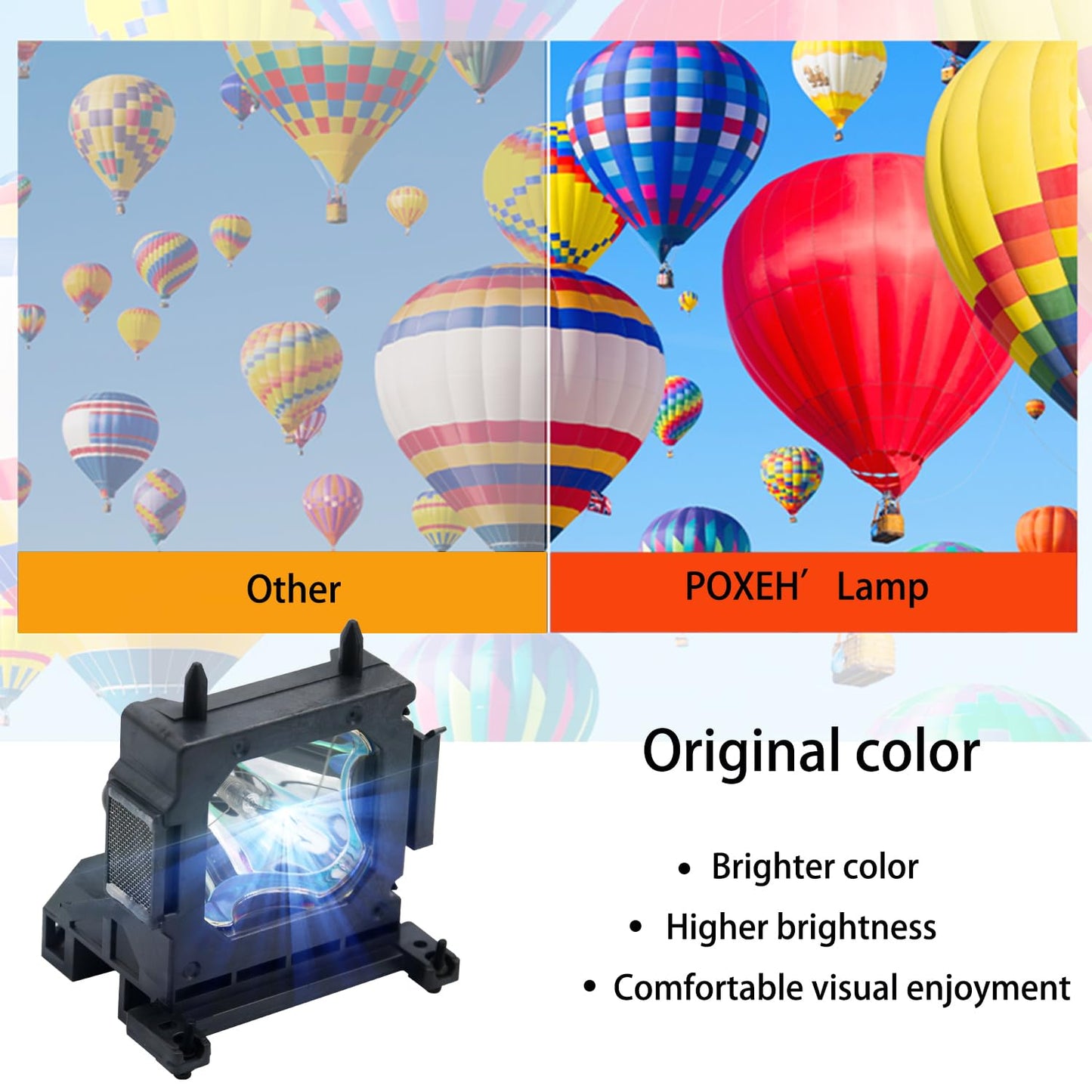 PXOEH A+ Quality LMP-H210 for Sony VPL HW45 HW65 VPL-HW45ES VPL-HW45EW VPL-HW65ES VPL-VW65ES Premium Quality Replacement Projector Lamp Bulb
