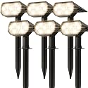 Ensenior Solar Spotlights Outdoor, 56 LEDs Brightness Adjustable 3000K LED Solar Garden Lights, Halloween Christmas Landscape Lighting