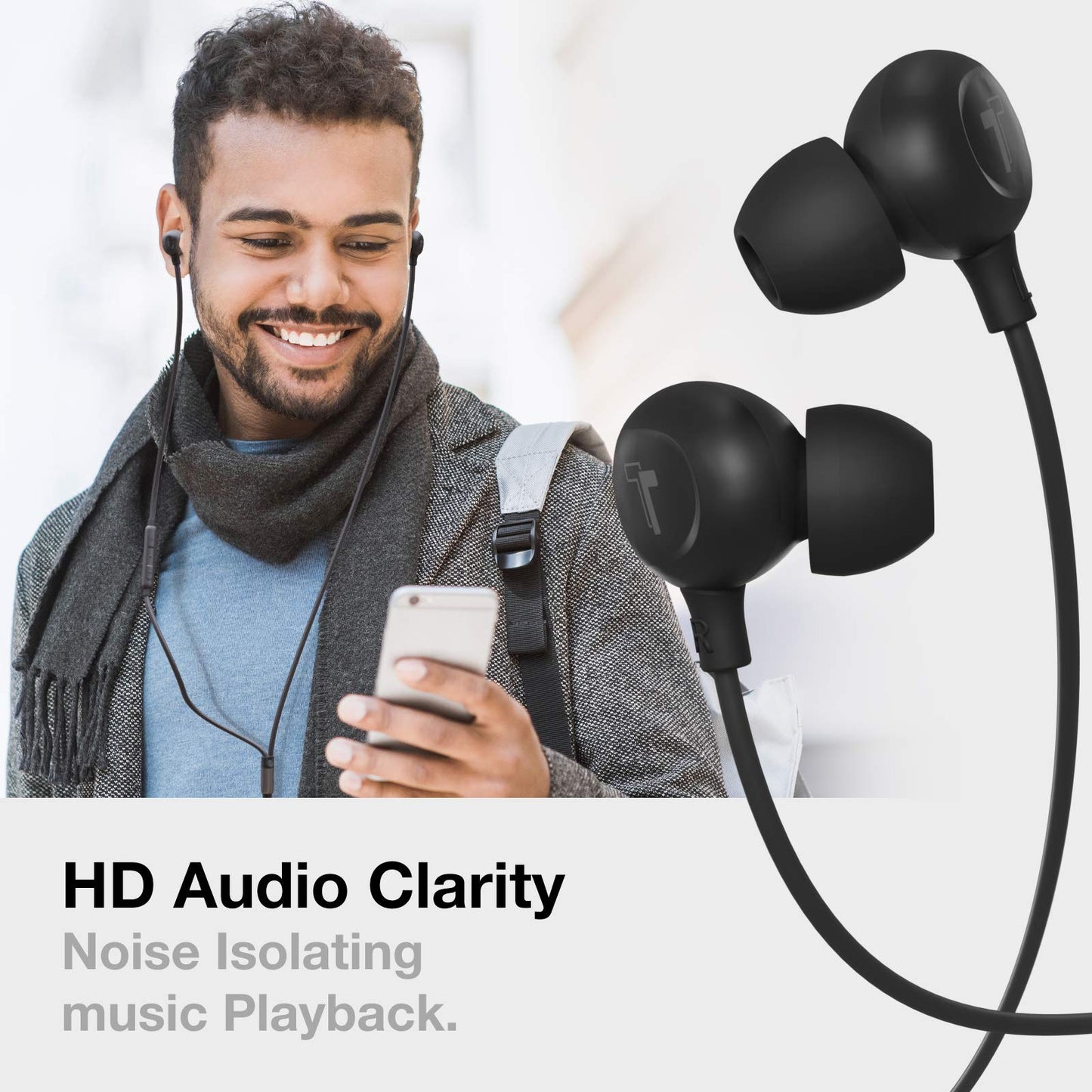 Thore Compatible with iPhone Earbuds (Apple MFi Certified) Lightning Connector in-Ear Earphones (V60) Wired Headphones with Microphone for iPhone 14