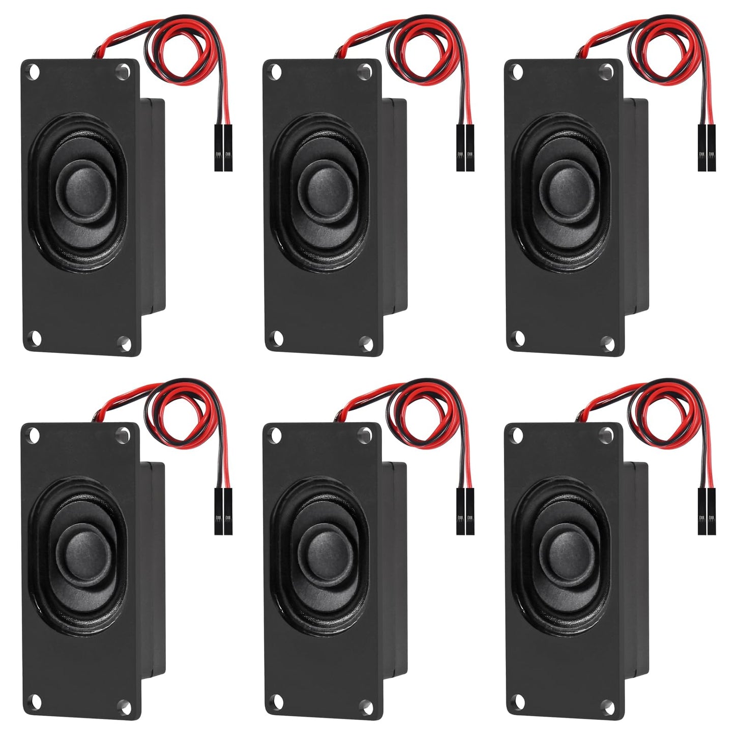 XIITIA 6pcs Speakers 3 Watt 4 Ohm Mini Speaker 4ohm 3w Loundspeaker Micro Speaker with 2.54mm Dupont Interface Compatible with Small Electronic