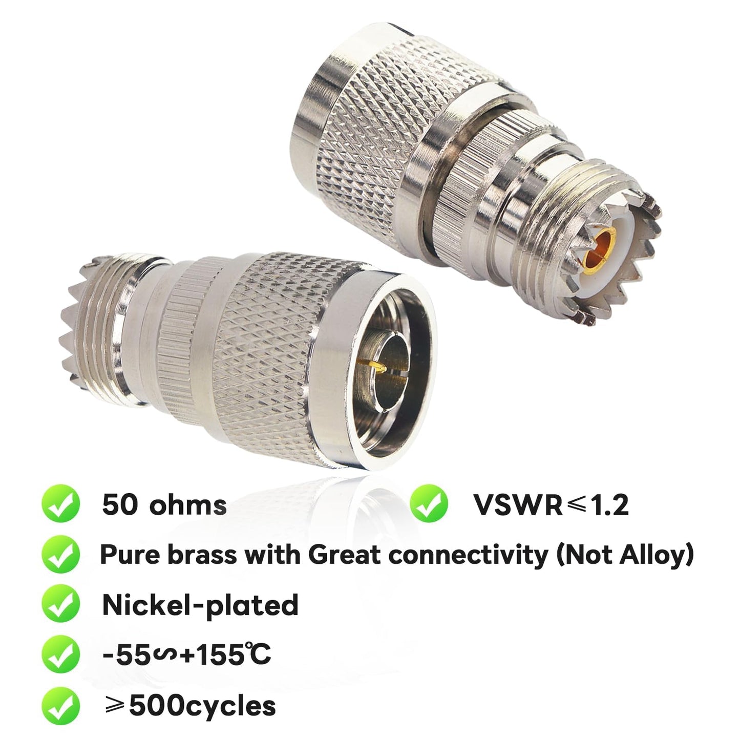 Boobrie N Male to UHF Female SO-239 Connector SO239 Jack to N-Type RF Coaxial Coax Cable Adapter for Antenna/Wireless LAN Device/WiFi/Radio/Coaxial…