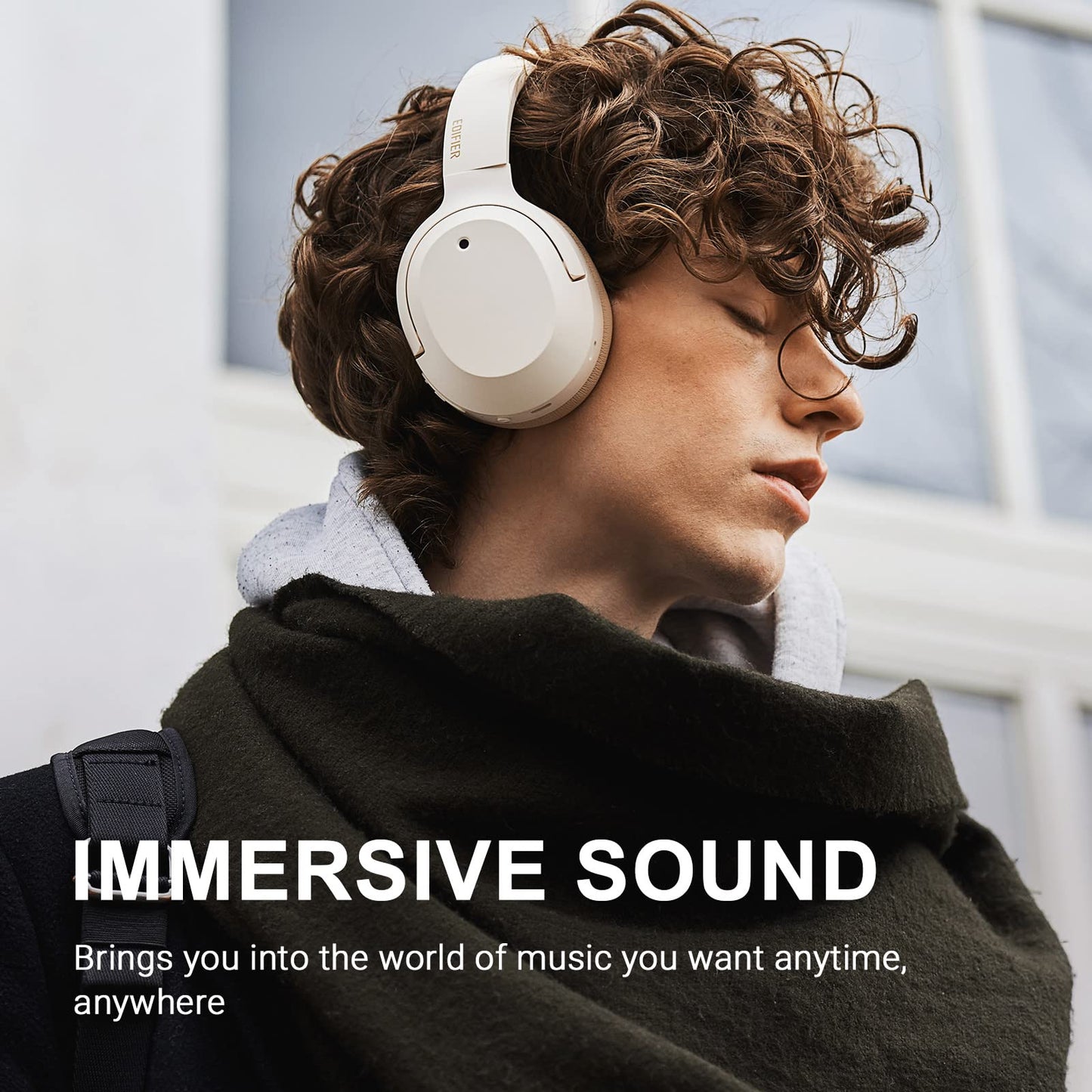 Edifier W820NB Plus Active Noise Cancelling Headphones, Wireless Over Ear Headphones with Hi-Res Sound, 49H Playtime, Bluetooth Headphones…