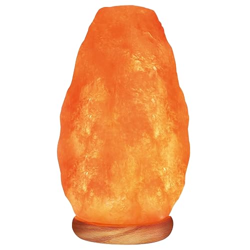 WBM LLC Himalayan Glow Natural Pink Salt Lamp, Crystal Salt Lamp Night Light with (ETL Certified) Brightness Control Dimmer Switch, Wooden Base & Salt